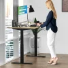 Rise Up® Electric 48"W Standing Computer Desk, Natural/Silver