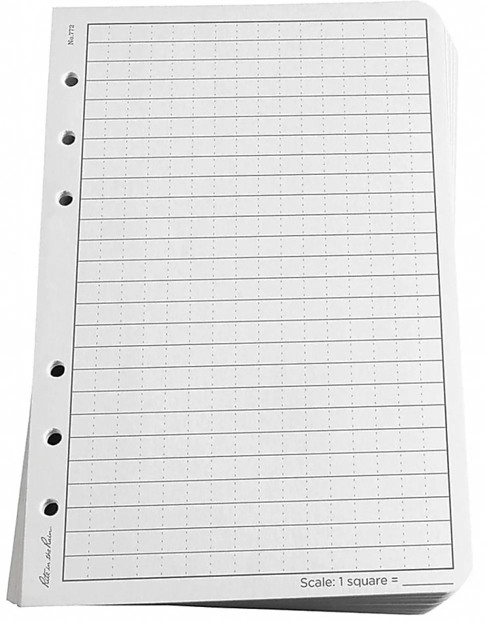 Rite in the Rain® All-Weather Loose-Leaf Copy Paper, 5 Reams, White/Gray, 4 5/8" x 7", 500 Sheets Per Case, 0.54 Lb, 85 Brightness