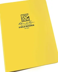 Rite In The Rain All-Weather 6-Ring Binder, 1/2" Round Rings, Yellow, Pack Of 5