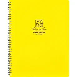 Rite in the Rain All-Weather Spiral Notebooks, Maxi, Side, 8-1/2" x 11-3/4", 84 Pages (42 Sheets), Yellow, Pack Of 6 Notebooks