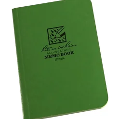 Rite in the Rain Field-Flex Memo Notebook, 3 1/2" x 5", Universal Ruled, 112 Pages (56 Sheets), Green