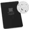 Rite in the Rain Top-Spiral Pocket Notebook, 4" x 6", Universal Rule, 100 Pages (50 Sheets), Black