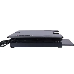 Rocelco Sit/Stand Desk Riser, 20"H x 45-8/10"W x 23-8/10"D, Black