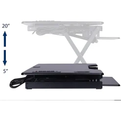 Rocelco Sit/Stand Desk Riser, 20