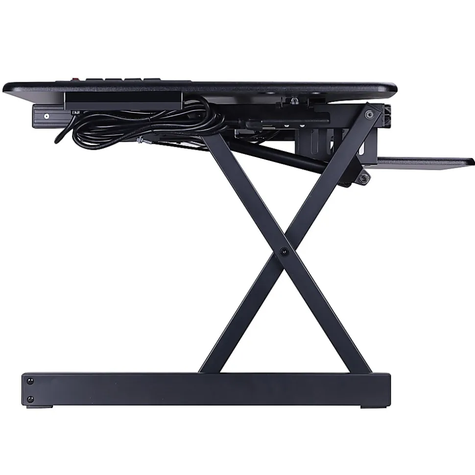 Rocelco Sit/Stand Desk Riser, 20"H x 45-8/10"W x 23-8/10"D, Black