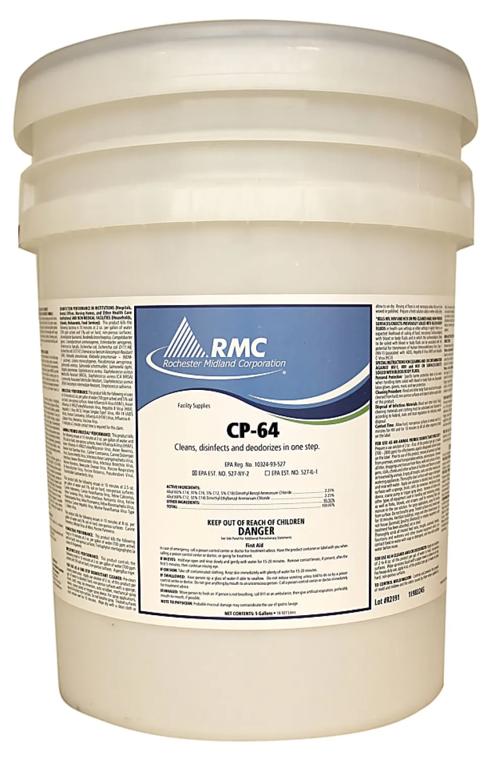 Rochester Midland CP-64 Disinfectant, 5 Gallon, Citrus