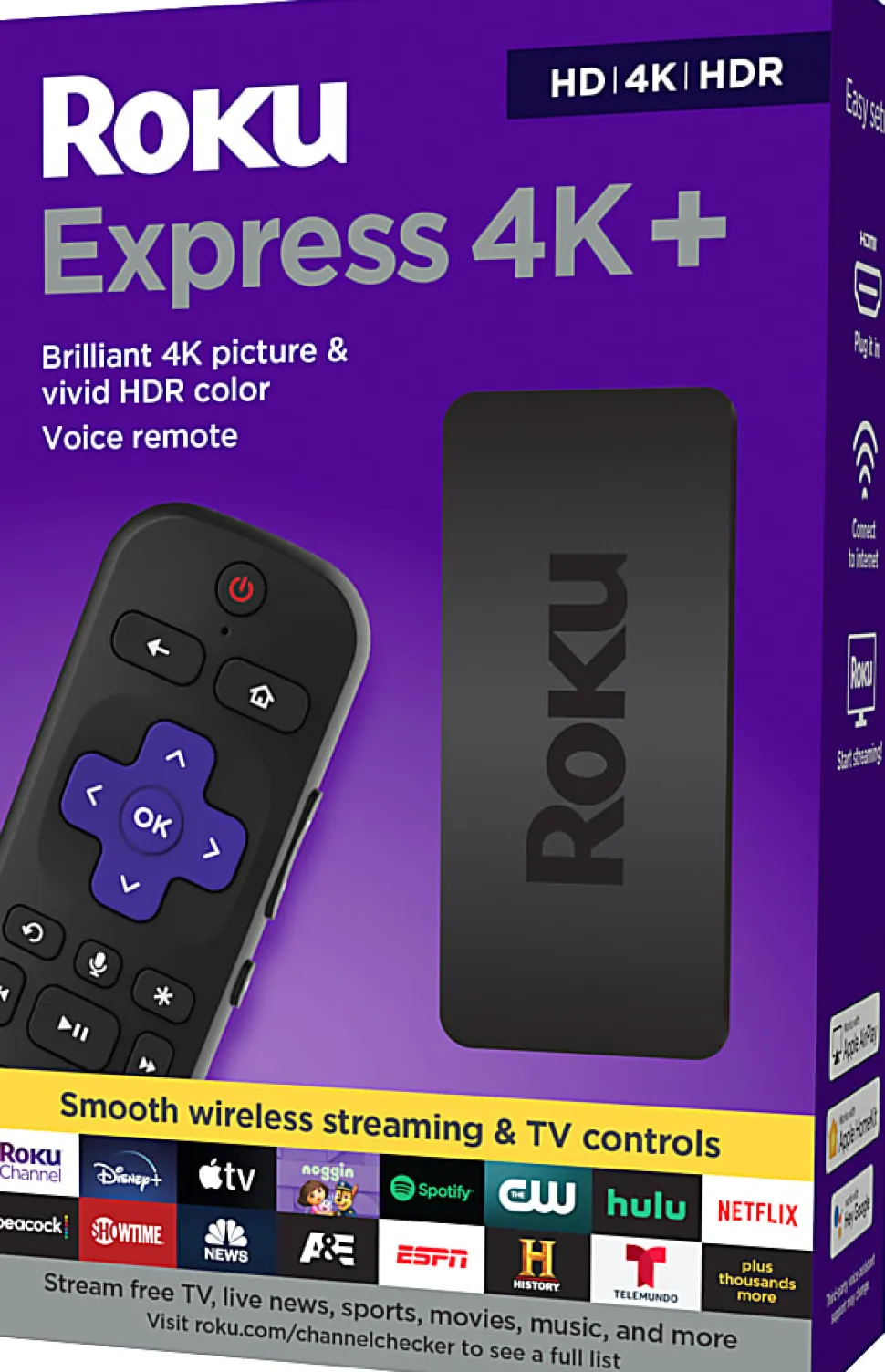 Roku Express 4K+ Media Streaming Device, 3941R