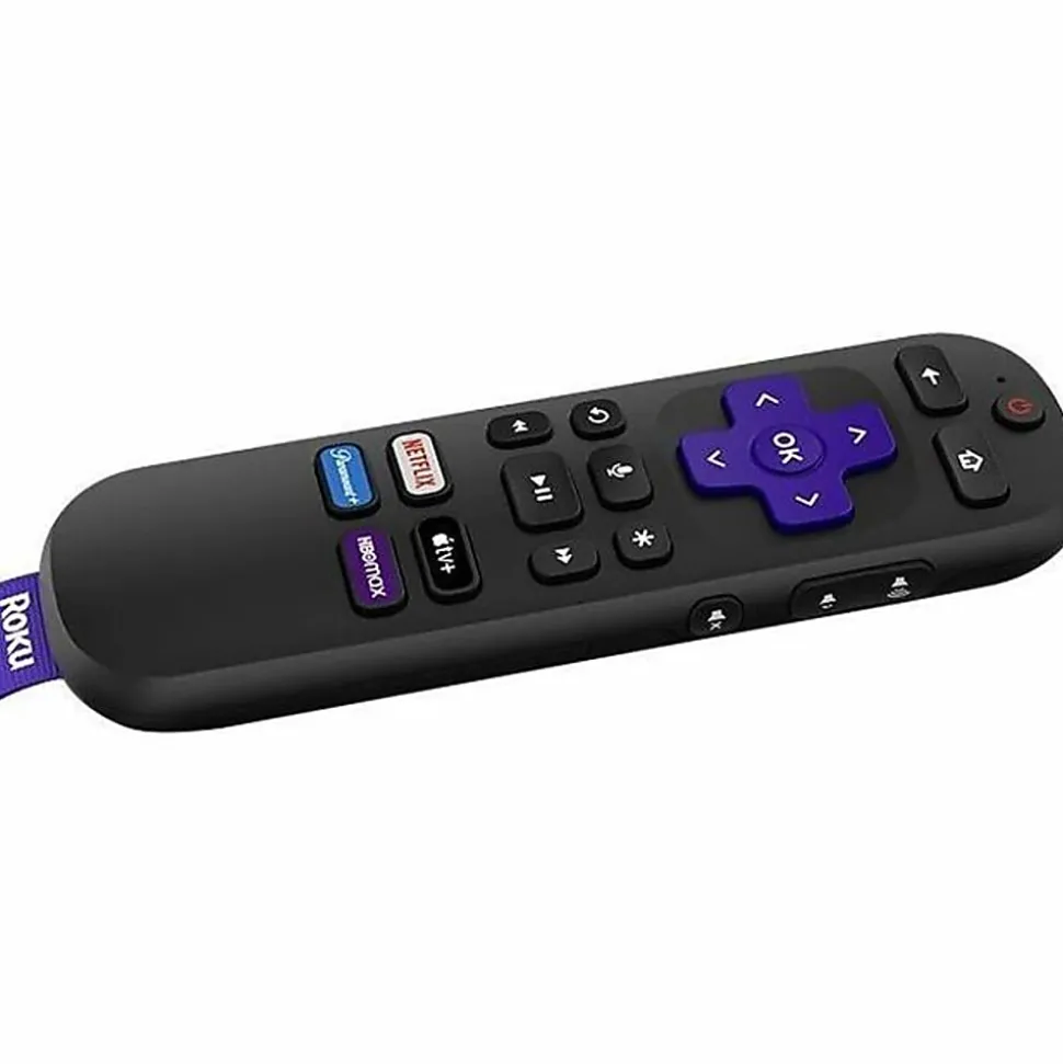 Roku RCA1R Device Remote Control - For TV, Roku, Media Player - BatteryBlack