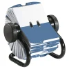 Rolodex Rotary A-Z Index Business Card Files - 400 Card Capacity - For 2.25" x 4" Size Card - 24 Index Guide - Black