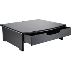 Rolodex® Wood Workspace Monitor Stand With Drawer, Black
