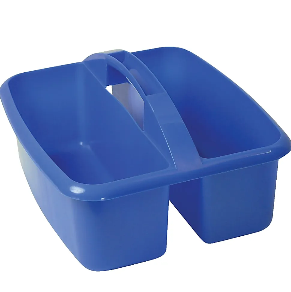 Romanoff Products Large Utility Caddy, 6 3/4"H x 11 1/4"W x 12 3/4"D, Blue, Pack Of 3