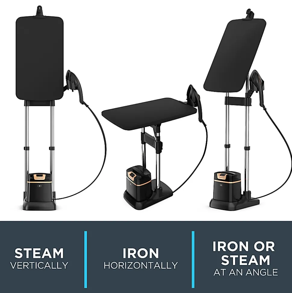 Rowenta IXEO All-In-One Iron And Steamer Solution With Built-In 3-Position Board, Black