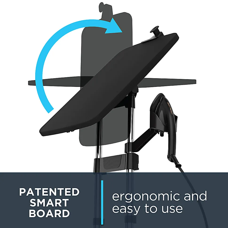 Rowenta IXEO All-In-One Iron And Steamer Solution With Built-In 3-Position Board, Black