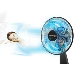 Rowenta Turbo Silence Table Fan, 21-5/16" x 13-13/16", Black