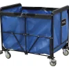 Royal Basket Trucks 16 BU Collapsible Cart, 36”H x 31-1/2”W x 30”D, Blue