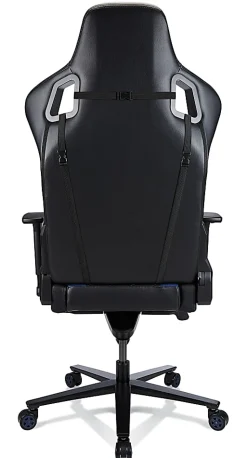 RS Gaming™ Davanti Vegan Leather High-Back Gaming Office Chair, Black/Blue, BIFMA Compliant