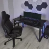 RS Gaming™ Mergence 60"W RGB Gaming Computer Desk With 10 Acoustic Panels, Black