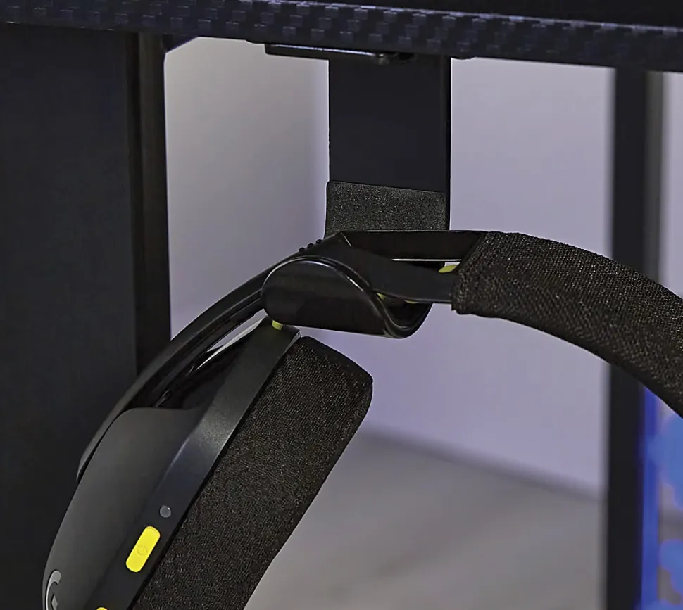 RS Gaming™ Mergence 60"W RGB Gaming Computer Desk With 10 Acoustic Panels, Black