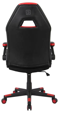 RS Gaming™ RGX Faux Leather High-Back Gaming Office Chair, Black/Red, BIFMA Compliant