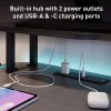 RS Gaming™ Venno 2.0 RGB Gaming Computer Desk with Hutch & Integrated Power, Black, BIFMA Compliant