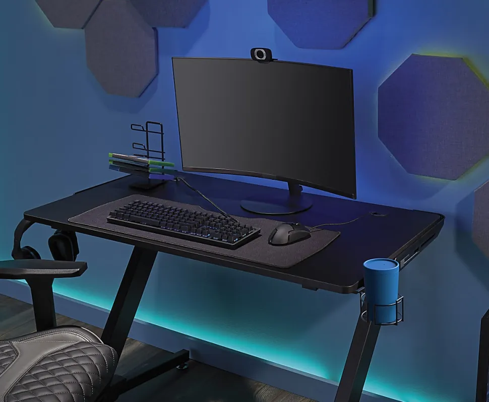 RS Gaming™ Venno 45"W Gaming Computer Desk, Black