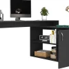 RTA AXIS 60"W L-Shaped Computer Desk, Wengue