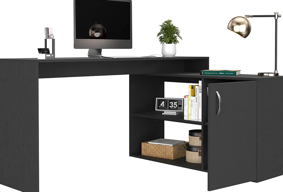 RTA AXIS 60"W L-Shaped Computer Desk, Wengue