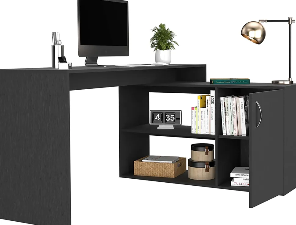 RTA AXIS 60"W L-Shaped Computer Desk, Wengue