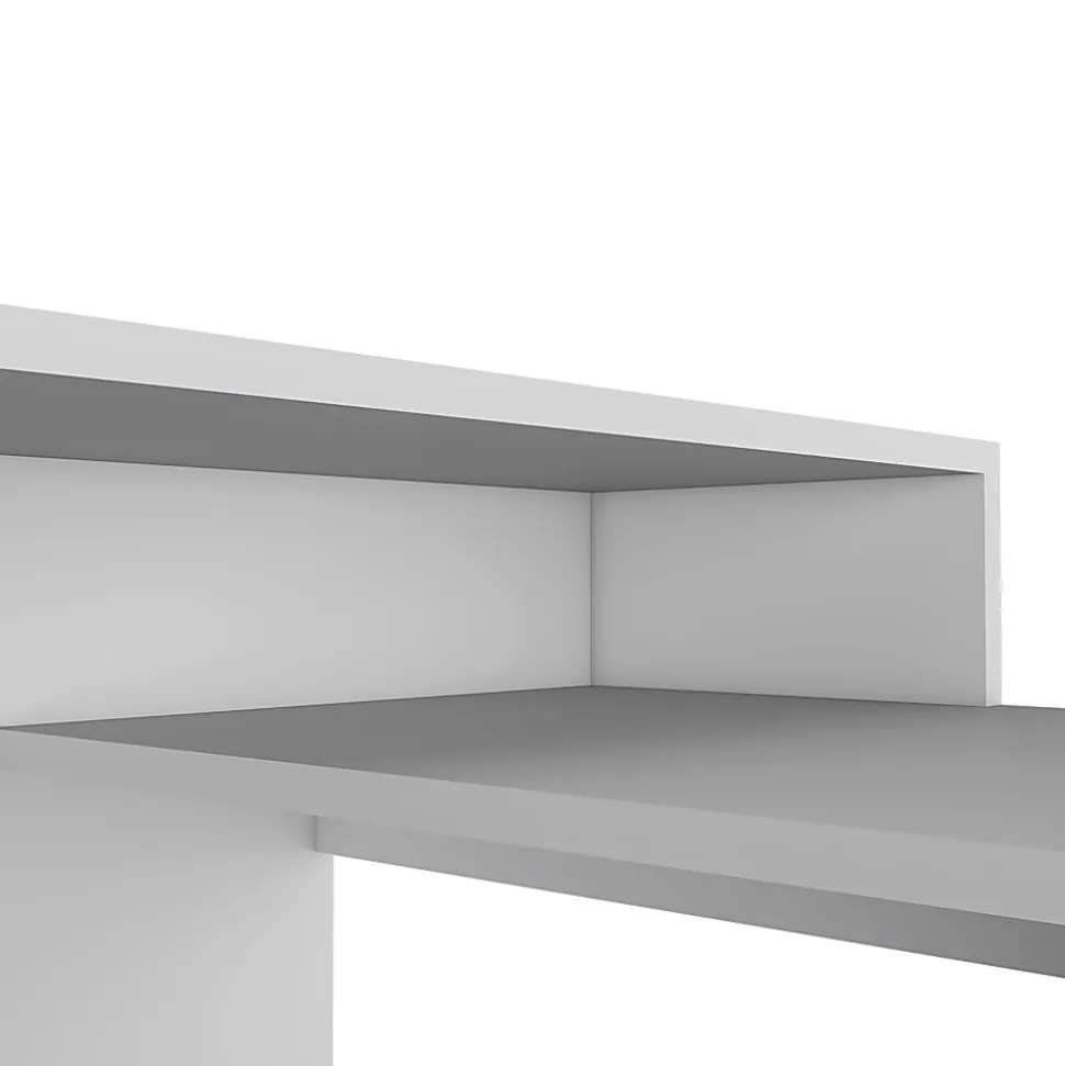RTA AXIS 60"W L-Shaped Computer Desk, White