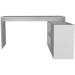 RTA AXIS 60"W L-Shaped Computer Desk, White