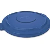 Rubbermaid Brute 2631 - Waste basket lid - round - high-density polyethylene (HDPE) - blue - for P/N: FG263206 BLUE
