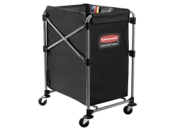 Rubbermaid® Collapsible X-Cart, 4-Bushel, 24"H x 20 5/16"W x 24 1/8"D, Black