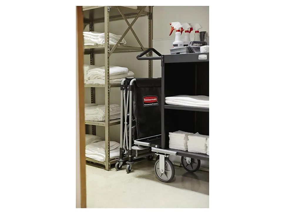 Rubbermaid® Collapsible X-Cart, 4-Bushel, 24"H x 20 5/16"W x 24 1/8"D, Black