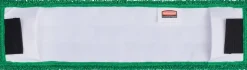 Rubbermaid Commercial Adaptable Microfiber Flat Mop Pads, 19-1/2” x 5-1/2”, Green, Pack Of 12 Pads