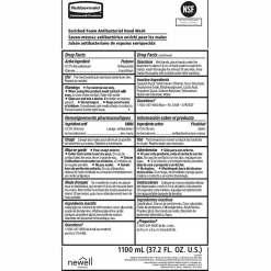 Rubbermaid Commercial AutoFoam Hand Sanitizer Foam Refill - 1.16 quart - Hand - White - Hygienic, Disposable - 4 / Carton