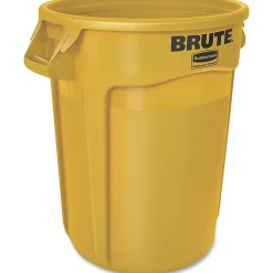 Rubbermaid Commercial Brute Round Container - 32 gal Capacity - Round - Heavy Duty - 263200YEL