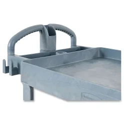 Rubbermaid® Commercial BRUTE Heavy-Duty Ergo Handle Utility Cart, Plastic, 2 Shelves, 750 lb Capacity, 26