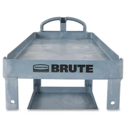 Rubbermaid® Commercial BRUTE Heavy-Duty Ergo Handle Utility Cart, Plastic, 2 Shelves, 750 lb Capacity, 26