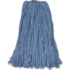 Rubbermaid® Commercial Cotton/Synthetic Cut-End Mop Heads, 24 Oz, 1" Band, Carton Of 12 Mop Heads