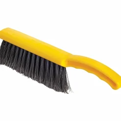 Rubbermaid Commercial Countertop Block Brush - 8" Synthetic Bristle - 12.5" Overall Length - Yellow, Silver - 1 Each