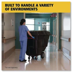 Rubbermaid® Commercial,0.5 cu yd BRUTE Rotomolded Tilt Truck, 450 lb Capacity, Black