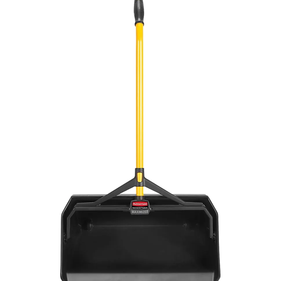 Rubbermaid Commercial Heavy Duty Stand Up Debris Pan - 30" Handle - Plastic - Yellow - 1 Each