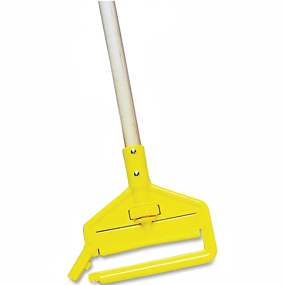 Rubbermaid Commercial 60" Invader Wet Mop Handle - 60" Length - Yellow - Hardwood - 1 Each