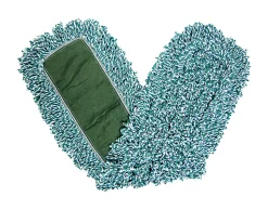 Rubbermaid® Commercial Looped-End Microfiber Dust Mop Heads, 5" x 24", Blue, Pack Of 12