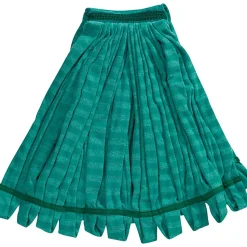 Rubbermaid Commercial 24 Oz. Microfiber Tube Wet Mop, 1" Headband, Green, FGT81306GR00