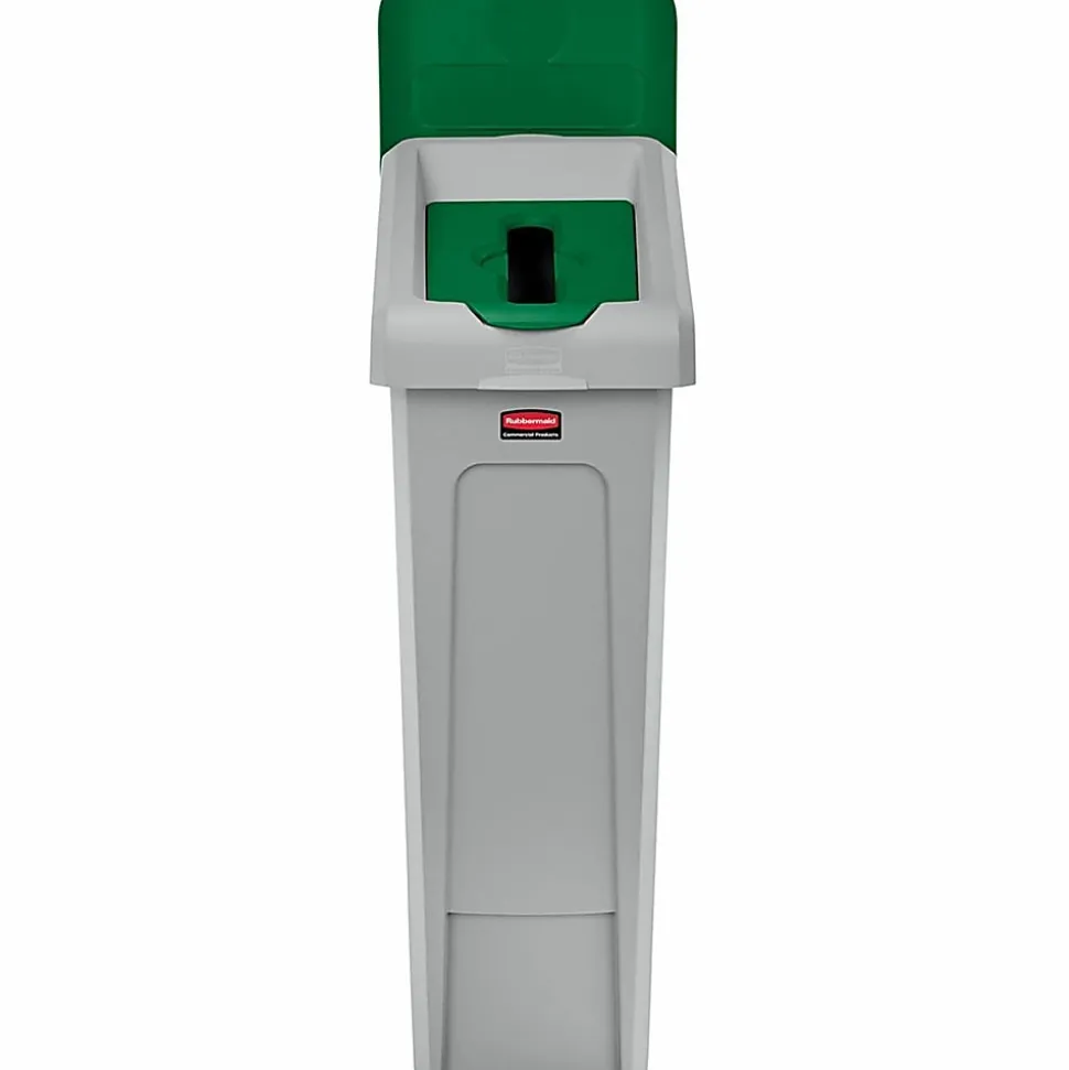 Rubbermaid Commercial Slim Jim Recycling Station 1-Stream Paper, 23 Gal - 23 gal Capacity - - 2185054
