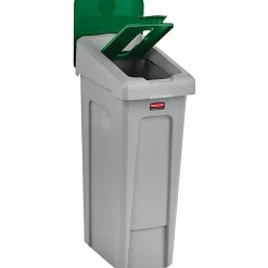 Rubbermaid Commercial Slim Jim Recycling Station 1-Stream Paper, 23 Gal - 23 gal Capacity - - 2185054
