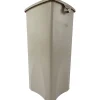 Rubbermaid Commercial Untouchable Square Container - 23 gal Capacity - Square - Crack Resistant - 32.9"x16.5"x 15.5" Depth - Plastic - Beige