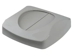 Rubbermaid® Commercial Untouchable Plastic Swing Top Lid, 16" x 4", Black