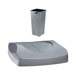 Rubbermaid® Commercial Untouchable Plastic Swing Top Lid, 16" x 4", Black